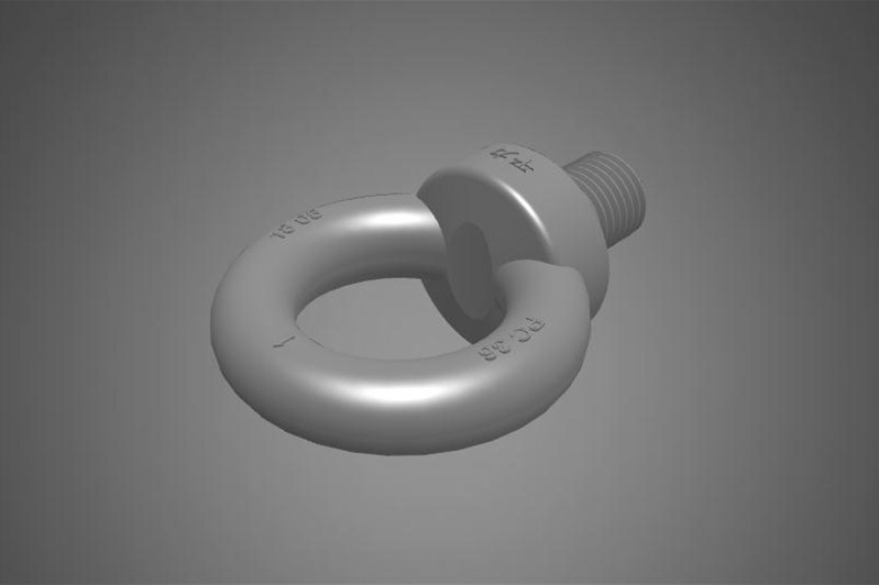 PD Series Carbon Steel Lifting Ring Screw3D